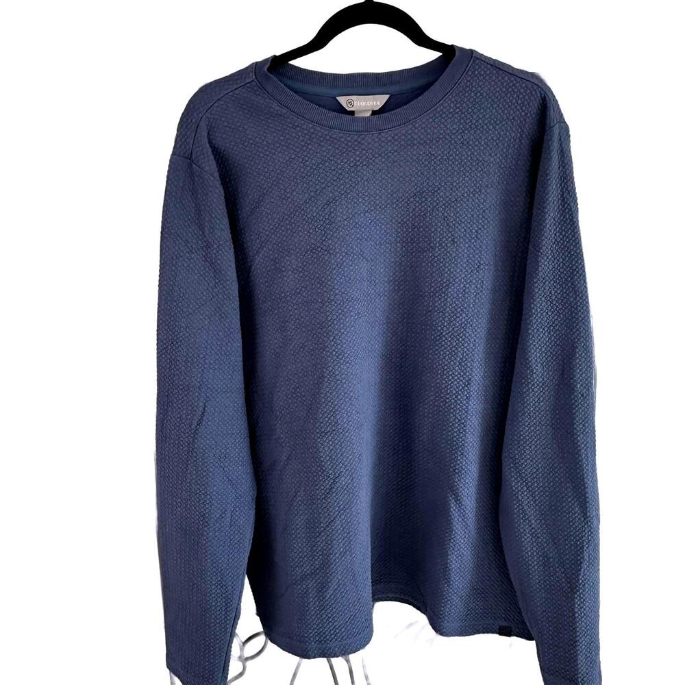 Cloudveil Blue Waffled Long Sleeve Sweater Men's - Size M